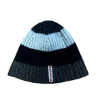 FIRE+ICE Vintage Strickmütze – Colorblock Blue/Grey