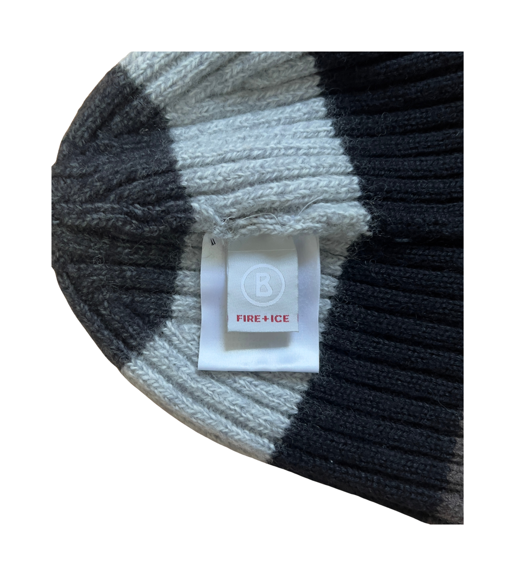 FIRE+ICE Vintage Strickmütze – Colorblock Blue/Grey