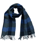 DANTE Premium Wollschal – Blau Kariert