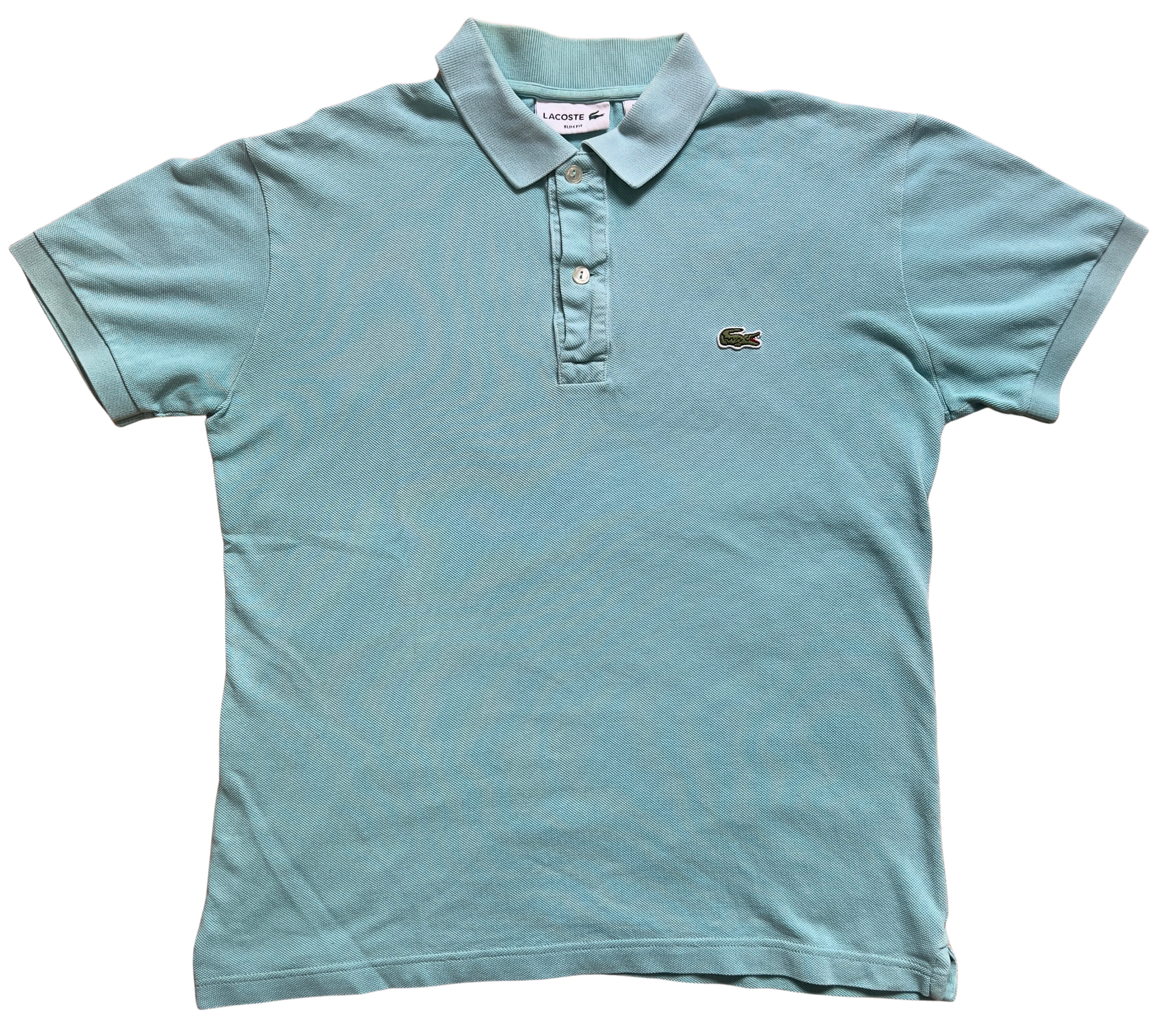 Vintage Lacoste Polo Shirt – Mint / Light Blue (Slim Fit)
