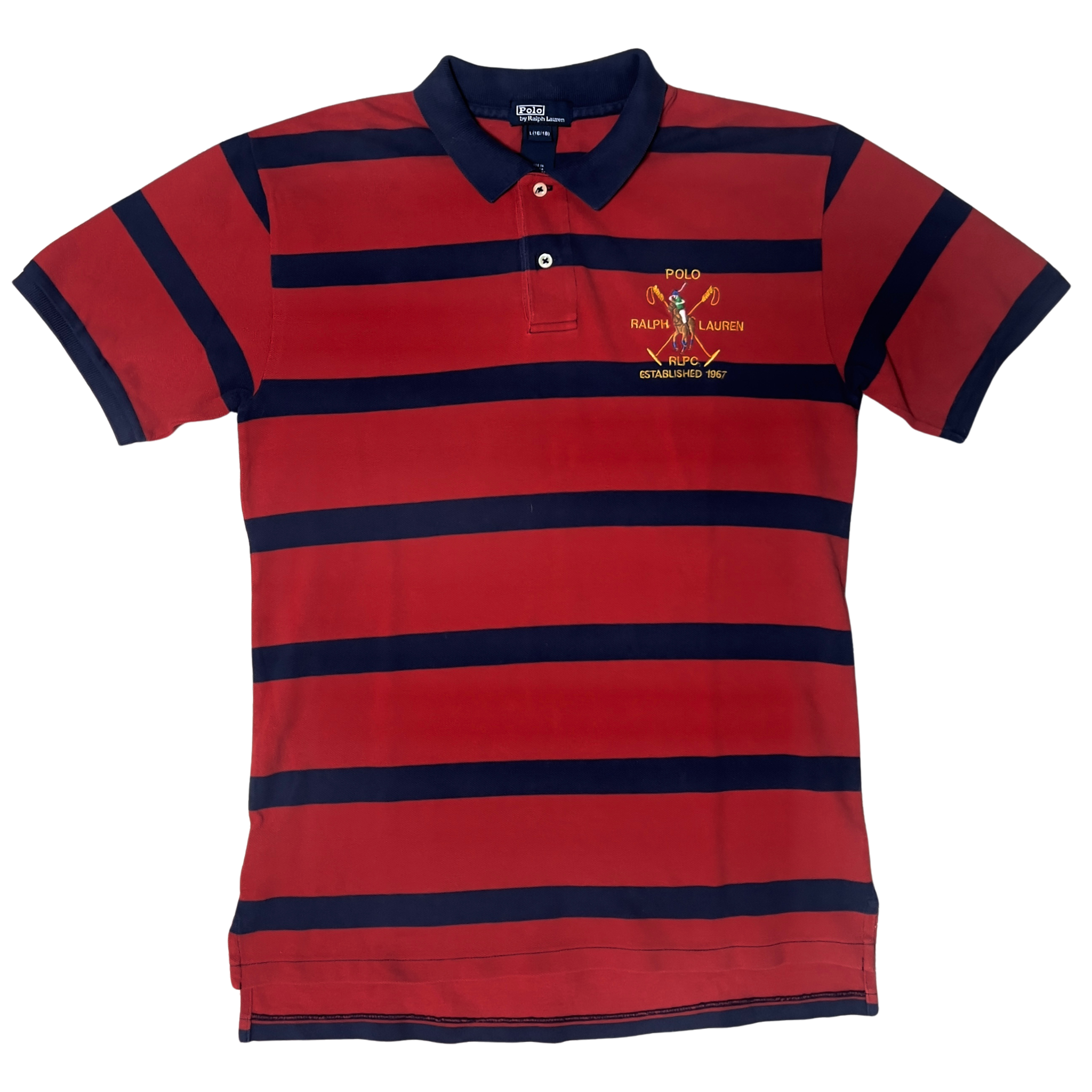 Polo Ralph Lauren Striped Polo Shirt – Red/Navy