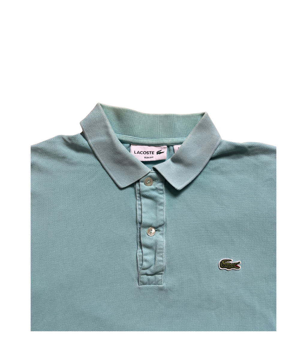 Vintage Lacoste Polo Shirt – Mint / Light Blue (Slim Fit)